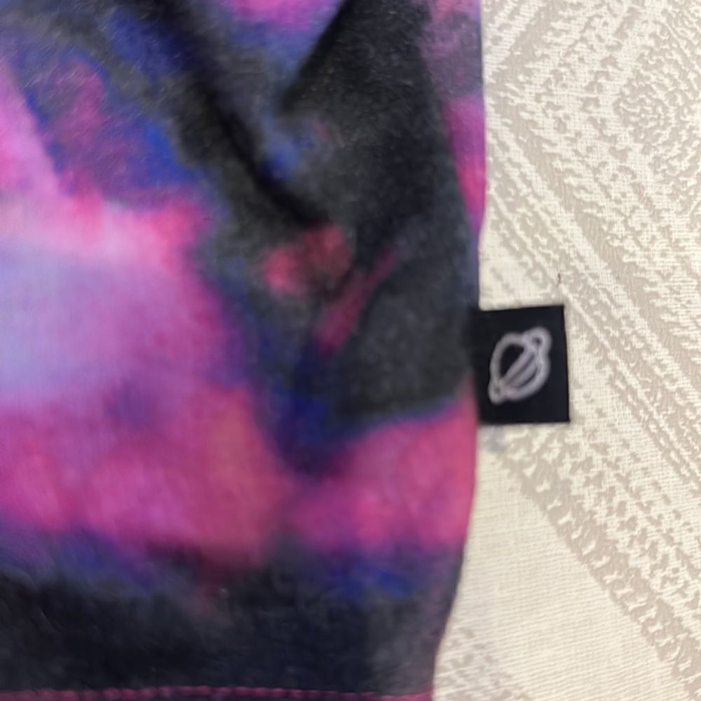 Terez Girls Pink, Black Blue Tie Dye Sweatshirt, Size M - Picture 4 of 5